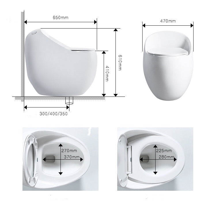 Luxury Greek Key Round Tankless Gold Ceramic One Piece Floor Mounted Toilet