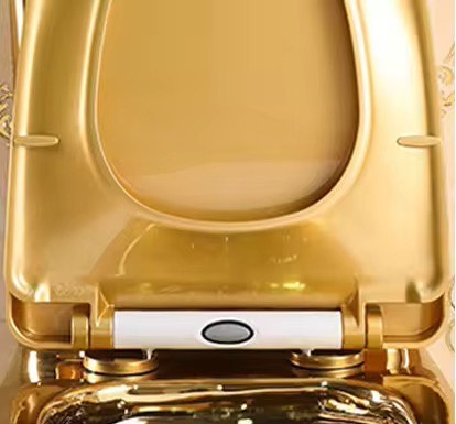 Luxury Modern Bathroom Golden Toilet Seat