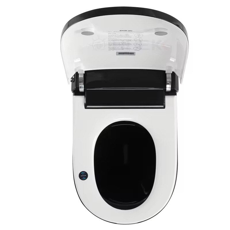 Luxury Modern Bathroom Intelligent Toilet Commode Greek Key Gold Black Wall Hanging