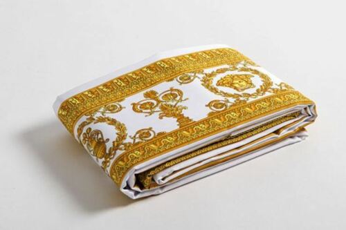 Versace I Love Baroque Medusa King Size Bed Sheet Set 4 pieces White