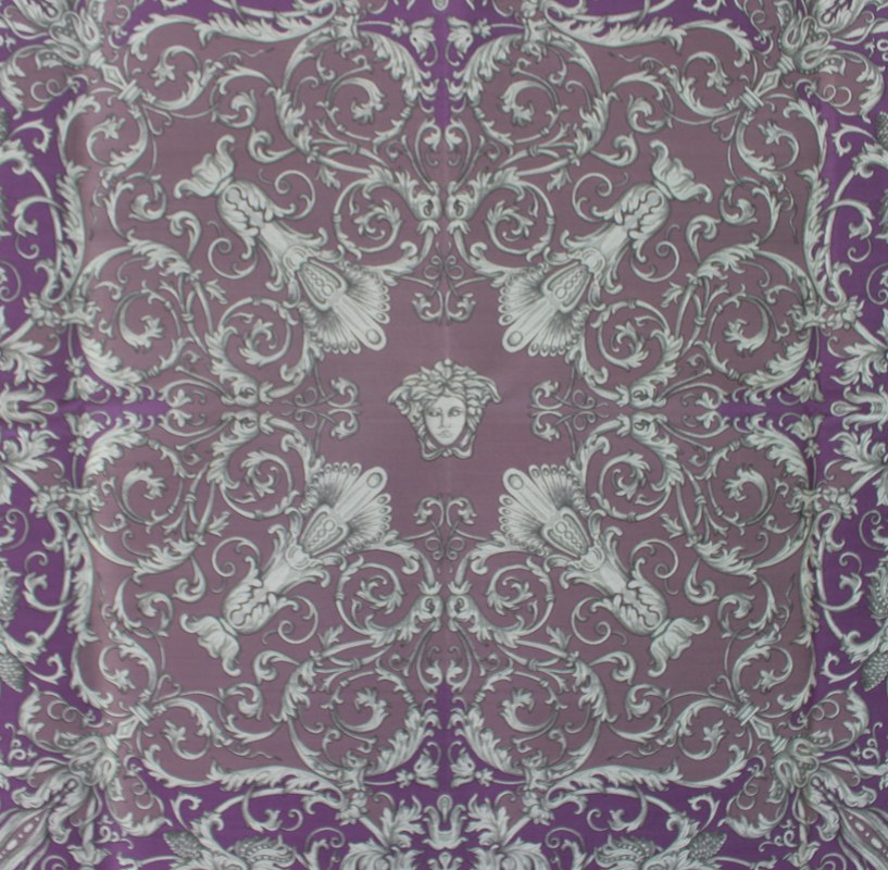 Sofa Custom Vanitas Loveseat In Versace Violet Baroque Fabric