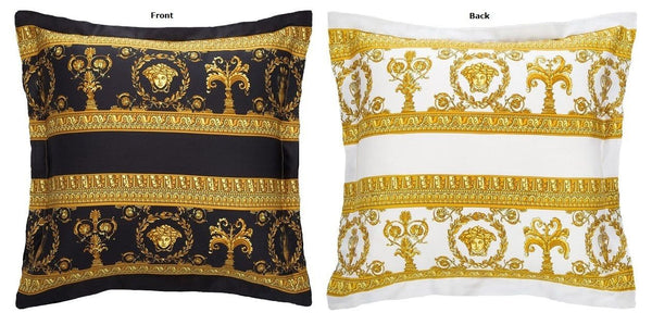 Versace Baroque & Robe Medusa Reversible Pillow Case - 45cm x