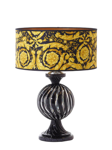 Versace Candy Lamp with Black Gold Barocco Shade