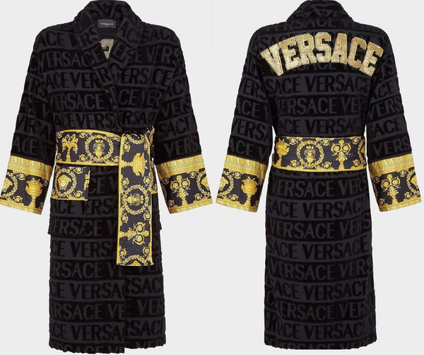 Versace bathrobe black and gold Clearance