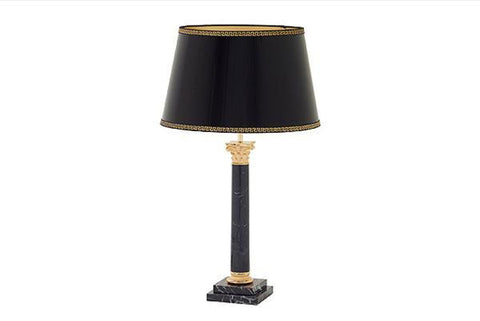 Versace Korinthos Table Lamp - Nero Marquina Marble Base