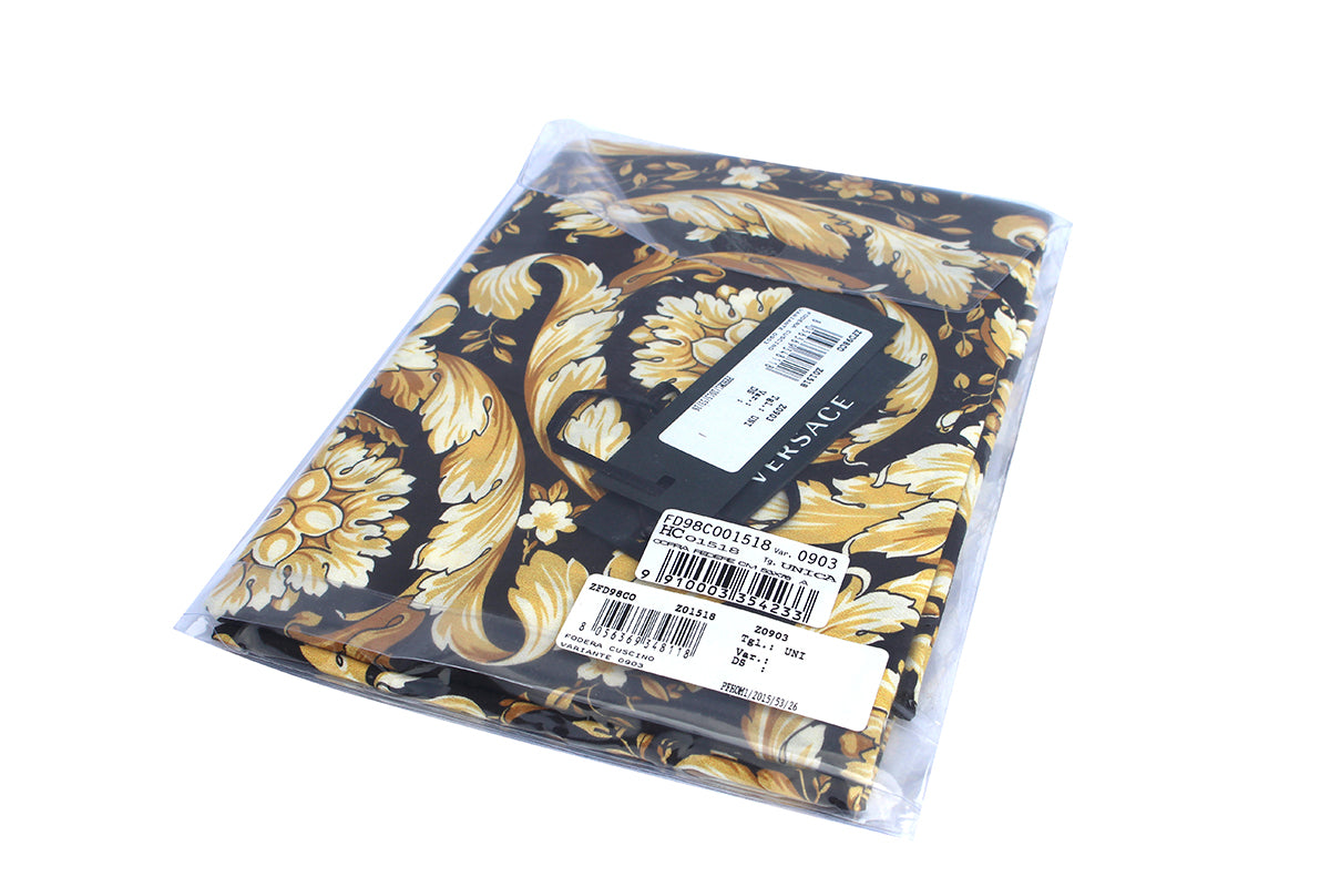 Versace Barocco Pillow Case Queen Size 2-Piece Set - Black Plus 1 Pair Free