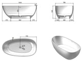 Free Standing Clear Transparent Modern Style Bathtub