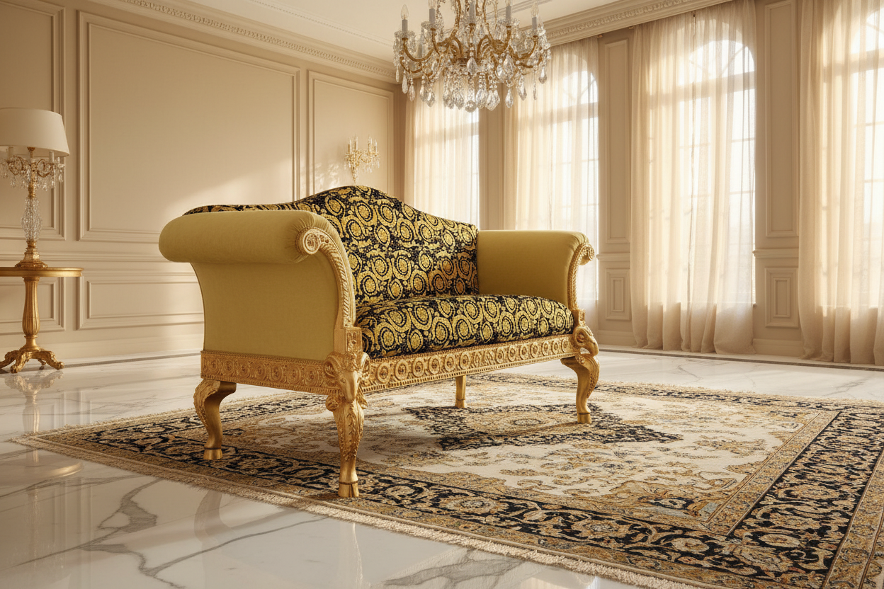 2-Seater Gold Arm - Side View
