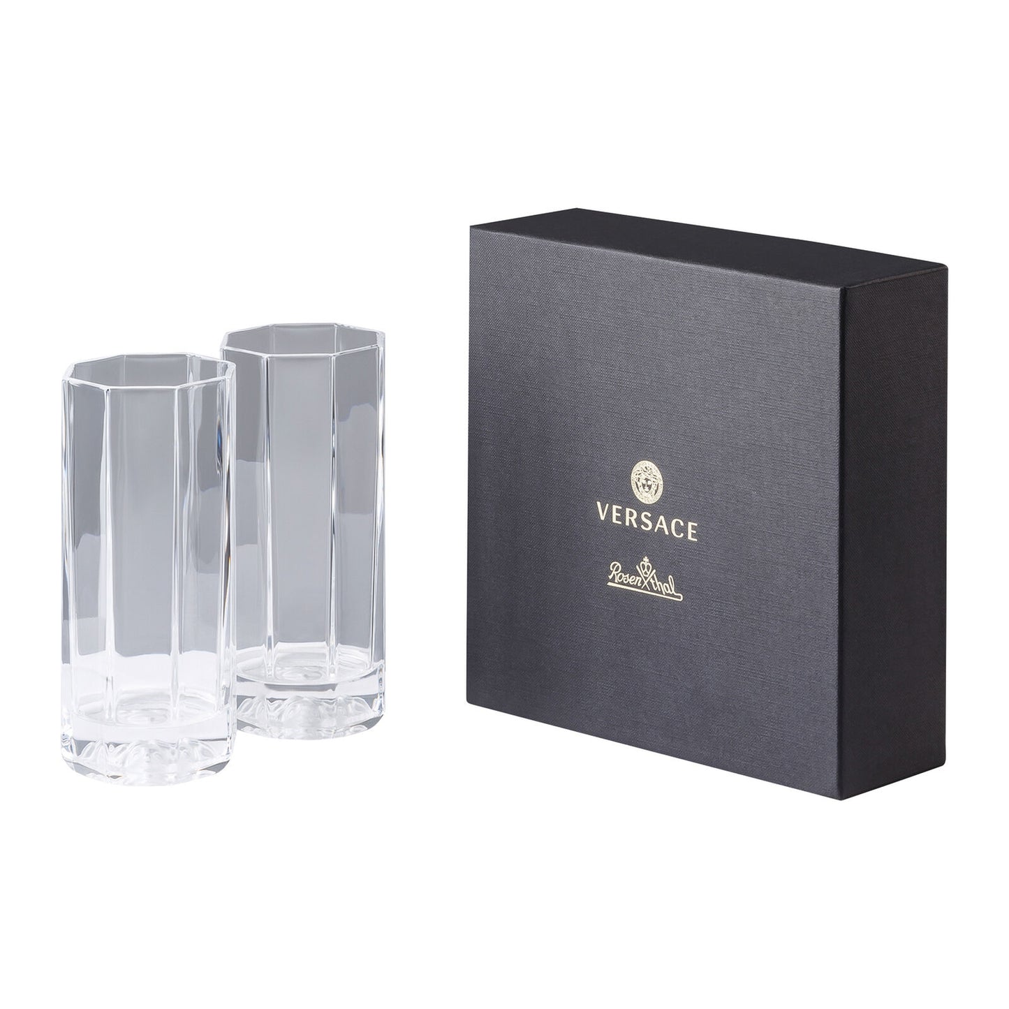 Versace Lumiere Long Drink Glasses Pair