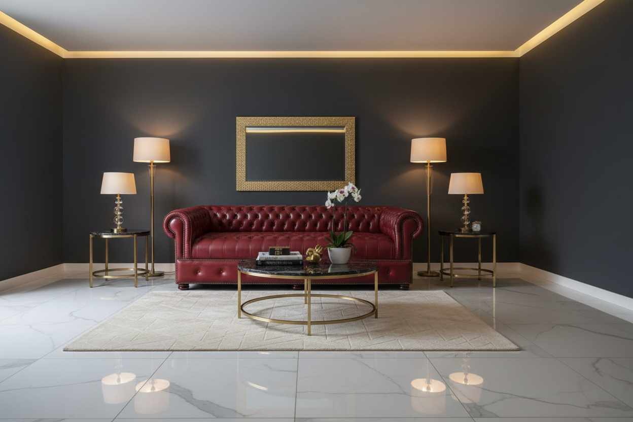 Burgundy Chesterfield Lifestyle