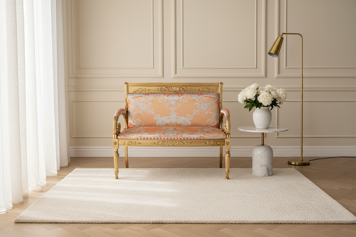 Vanitas Loveseat Gold Leaf — Calm Luxury Lifestyle