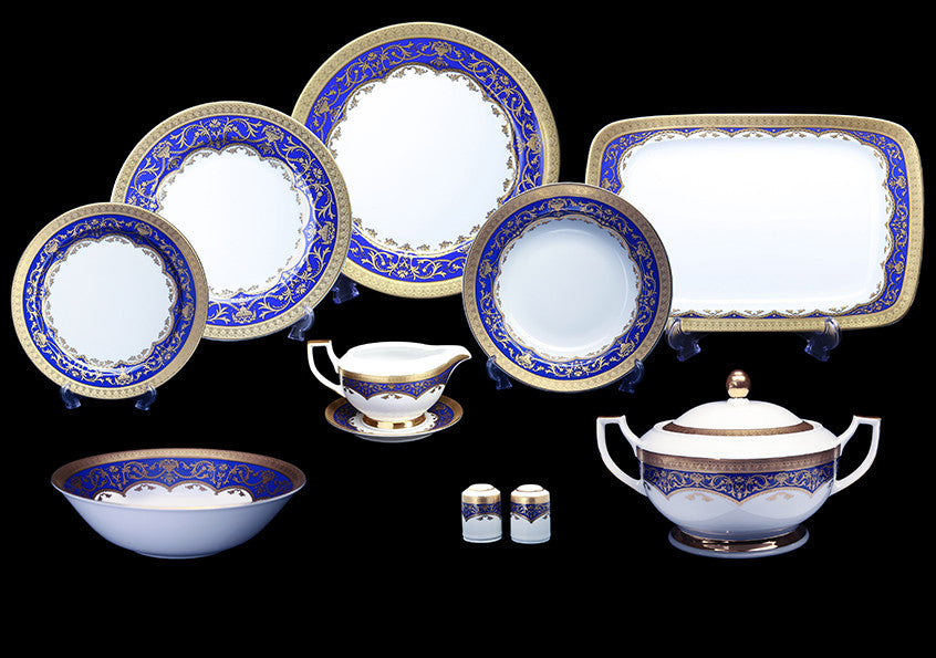 Porcelain Dinnerware In Empire White Gold 26-Piece Set