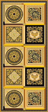 Wall Tiles-Maximvs Foulard Bianco/ Nero/Oro Lux