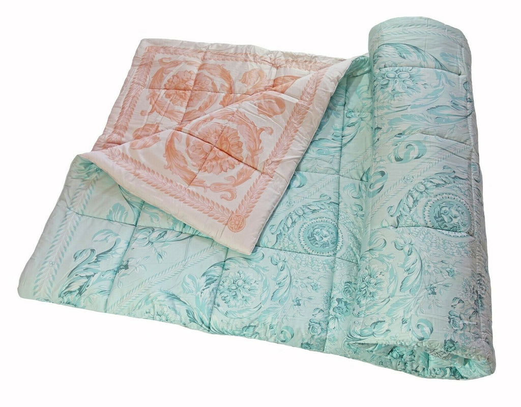 Atelier Versace Baroque Vanity Comforter King Size Rose Turquoise
