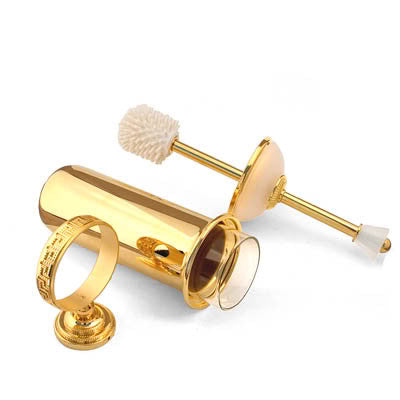 Versace Brush Holder -Die Cast Bronze, 24K Gold Plated