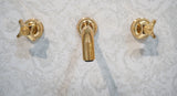 Versace  3-Hole Washbasin Wall Set Gold