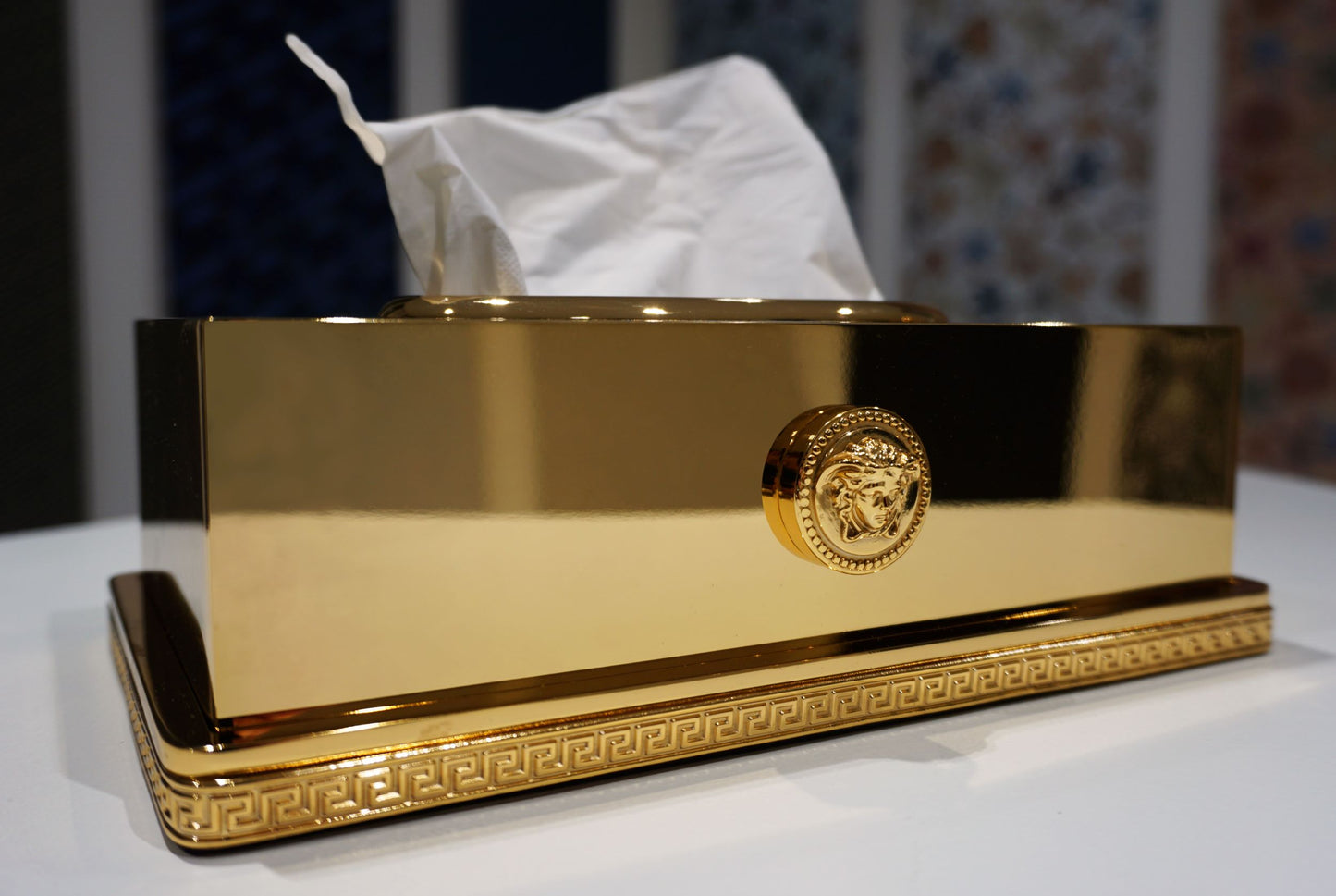 Versace Napkin Tissue Dispenser Versace Medusa Classic Gold