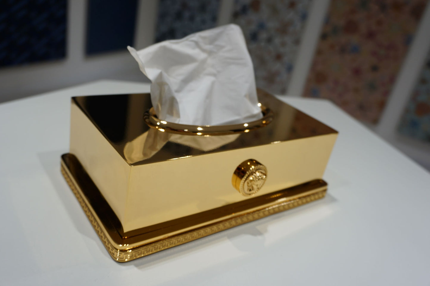 Versace Napkin Tissue Dispenser Versace Medusa Classic Gold