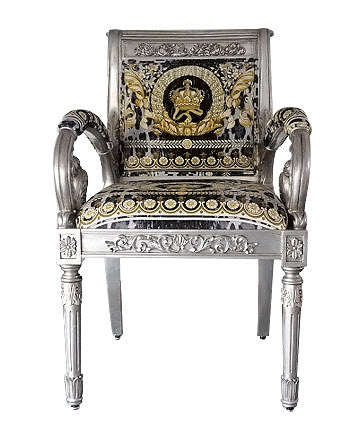 Armchair Custom Vanitas In Versace Vanity Wild Crown Fabric