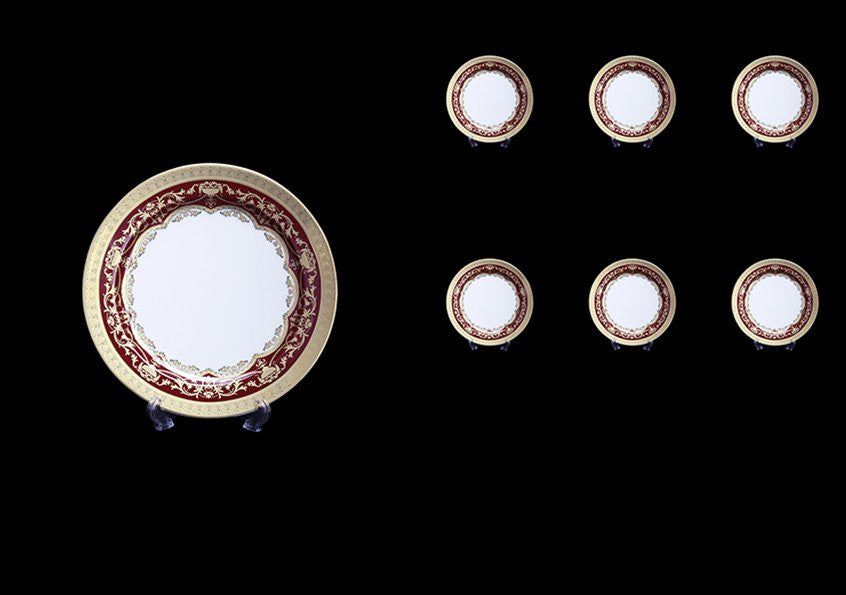 Porcelain Dinnerware In Empire Red Gold 26-Piece Set