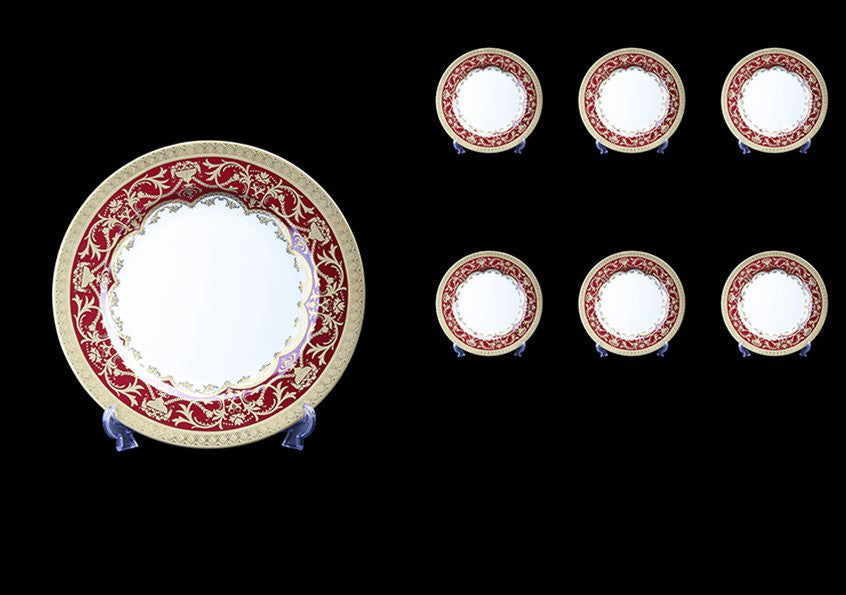 Porcelain Dinnerware In Empire Red Gold 26-Piece Set