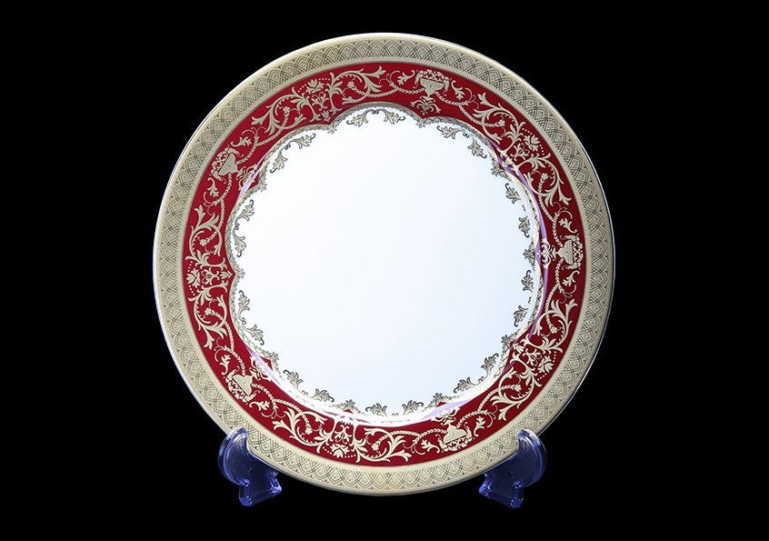 Porcelain Dinnerware In Empire Red Gold 26-Piece Set