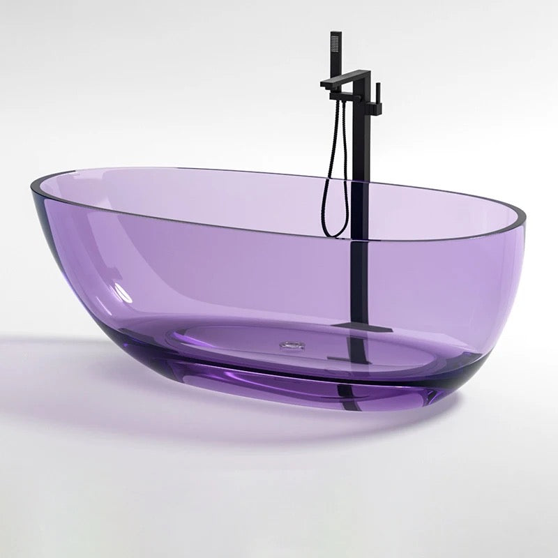 Free Standing Clear Transparent Modern Style Bathtub