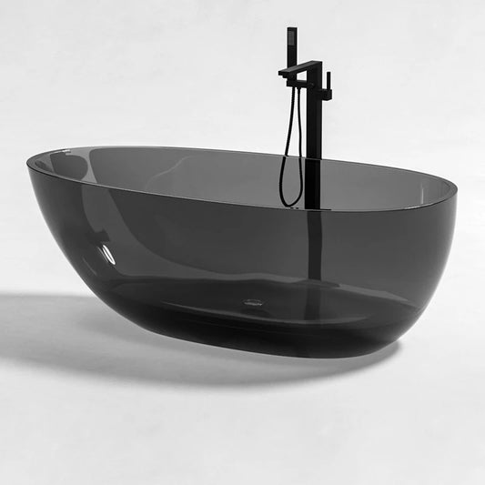 Free Standing Transparent Modern Style Bathtub