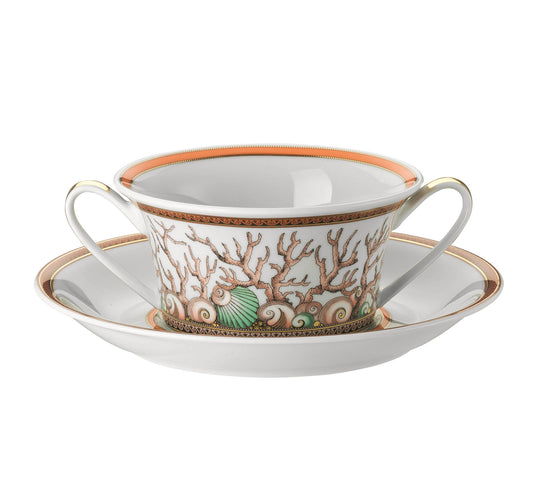 Versace Rosenthal Les Étoiles De La Mer Cream Soup Cup & Saucer