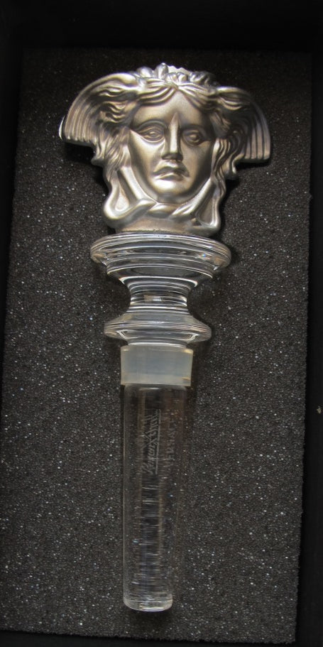 Versace Rosenthal Medusa Lumiere Bottle Stopper