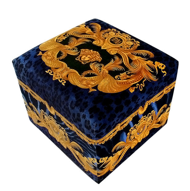 Ottoman Custom-Made Covered in Versace Velvet Fabric