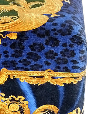 Ottoman Custom-Made Covered in Versace Velvet Fabric