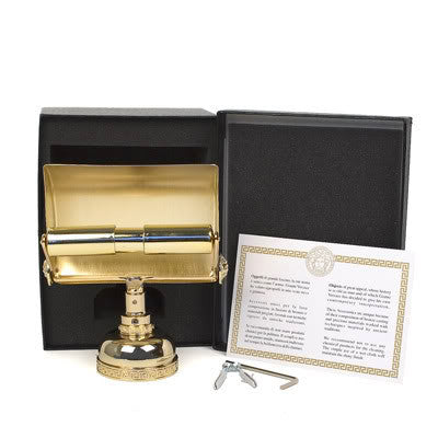 Versace Gold Paper Roll Holder Die-Cast Bronze, 24K Gold Plated