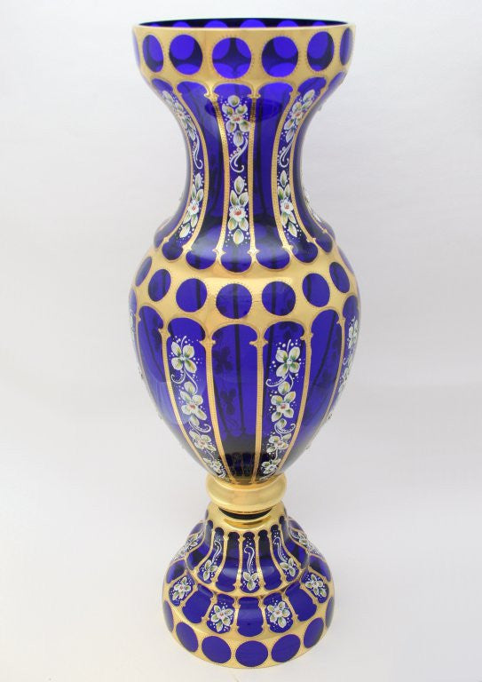 Vase Decor In Renaissance Great Blue Gold 66cm x 26cm