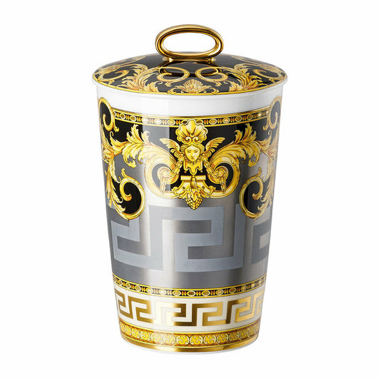 Versace Prestige Gala Scented Table Candle Holder With Ring Handle Lid