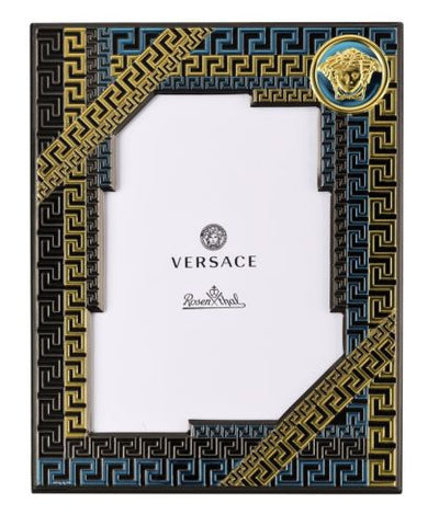 Versace Rosenthal Picture Frame Blue Gold - 18cm x 24cm