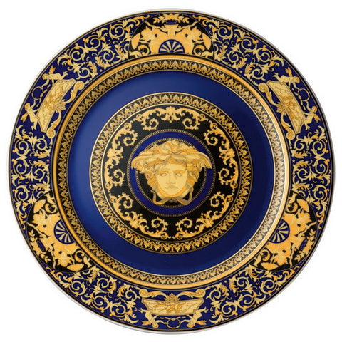 Versace Rosenthal Blue Medusa Service Charger Plates 30cm - 8Pc. Set