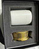 Versace Toothbrush Holder - Limited Classic Gold Medusa & Greek Key Ceramic White