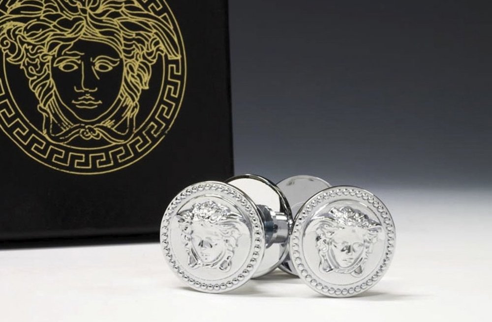 Versace Medusa All-Purpose Knobs In 24K Gold Plated - Pair