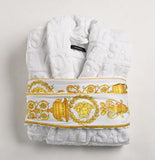 Versace Baroque & Robe Medusa Bathrobe - White Gold - Large