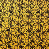 Sofa 3-Seater Covered In Versace Gold Black Vanity Barocco Velvet Fabric 229cm x 86cm x 91cm