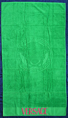 Versace Medusa Beach Towel Green