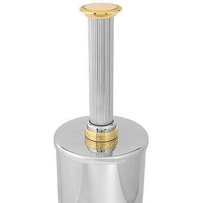 Versace Gold and Chrome Brush Holder