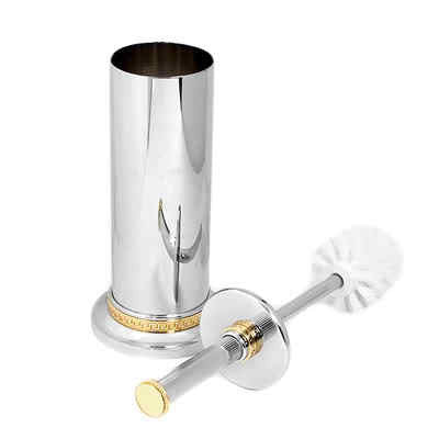 Versace Gold and Chrome Brush Holder