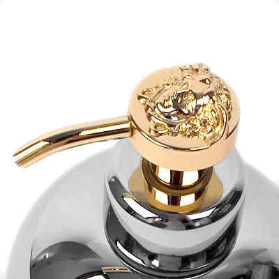 Versace Gold and Chrome Liquid Soap Dispenser