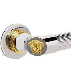 Versace Gold and Chrome Paired Door Handles