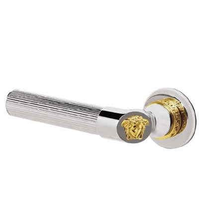 Versace Gold and Chrome Paired Door Handles