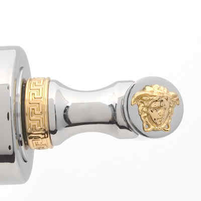 Versace Gold and Chrome Paired Door Handles