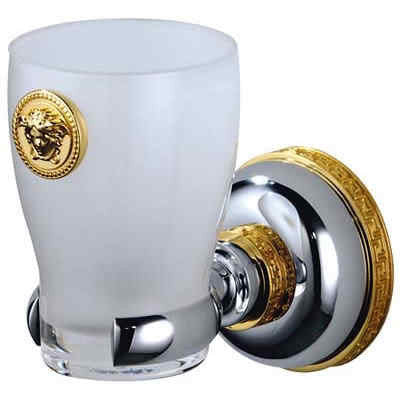 Versace Gold and Chrome Wall Cup Holder