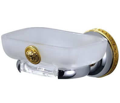 Versace Gold and Chrome Wall Soap Holder